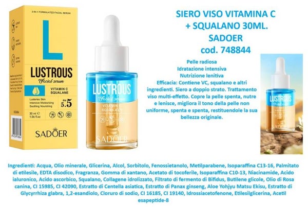 siero viso vitamina C + saqualano Sadoer