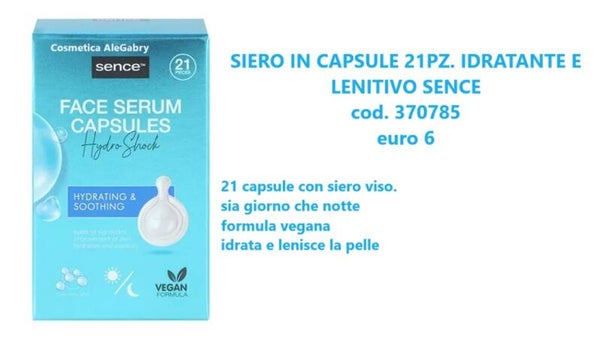 siero in capsule 21 pezzi idratante e lenitivo Sence