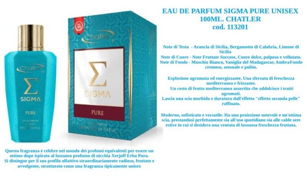 eau de parfum sigma pure Chatler