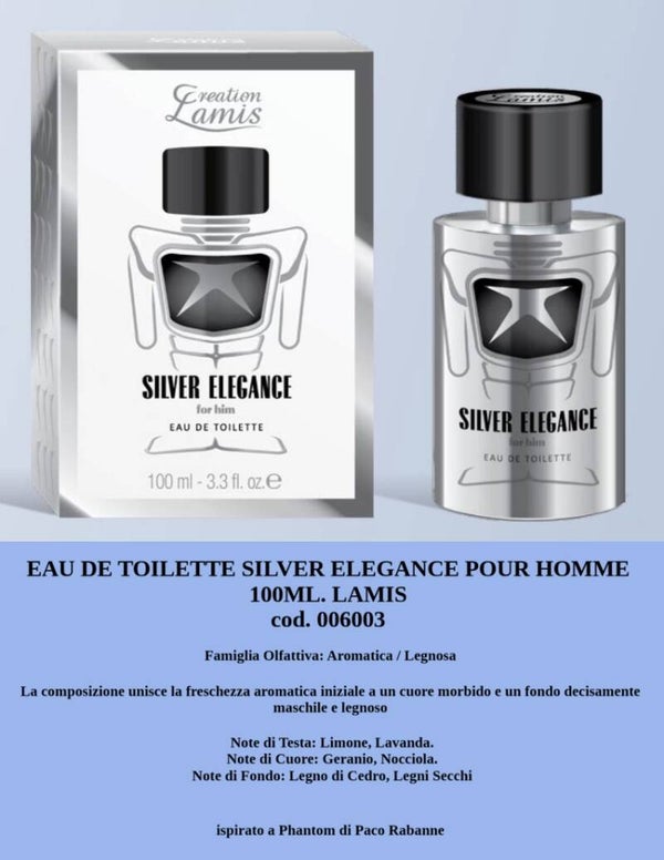 eau de toilette silver elegance Lamis