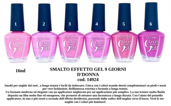 smalto per unghie effetto gel 9 giorni D'Donna