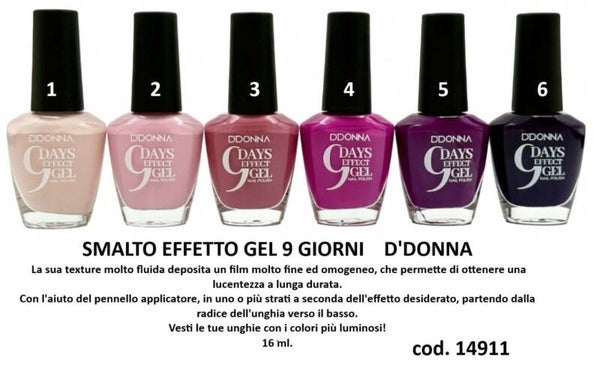 smalto effetto gel 9 giorni D'Donna