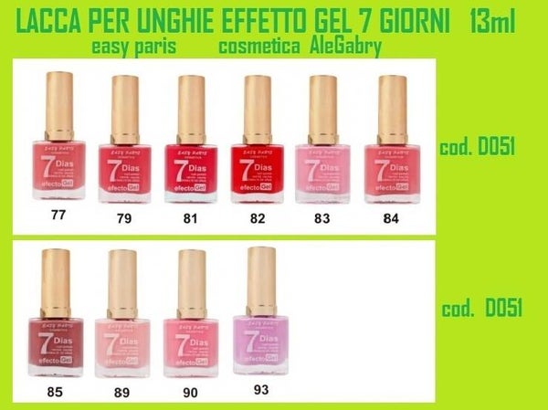 smalto effetto gel 7 giorni Easy Paris