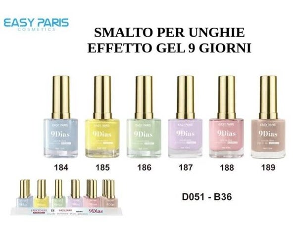 smalto per unghie effetto gel 9 giorni Easy Paris