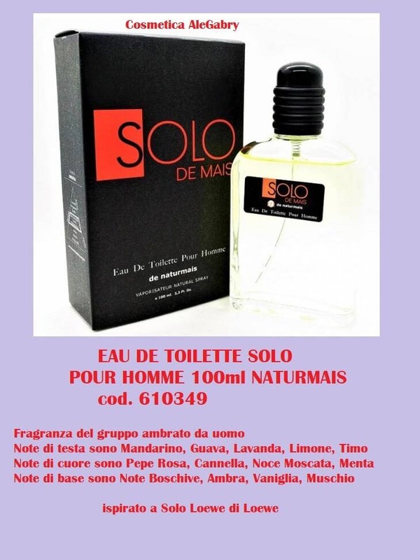 eau de toilette solo Naturmais