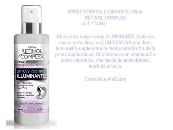 spray corpo illuminante Retinol Complex