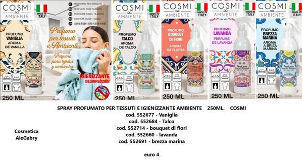 spray profumato per tessuti Cosmi
