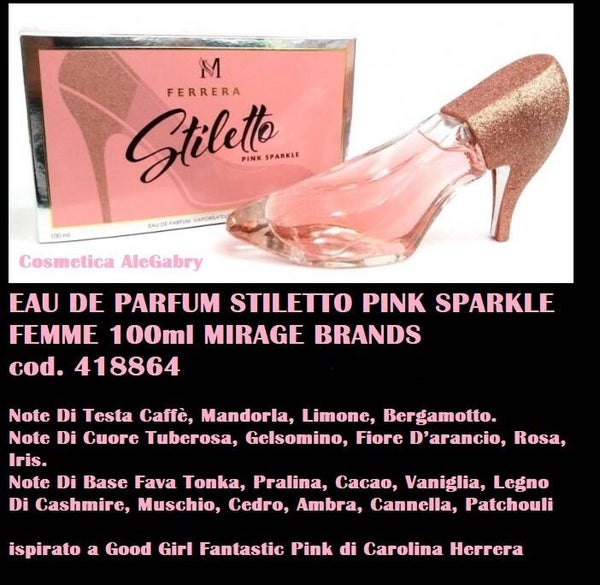 eau de parfum stiletto pink sparkle Mirage Brands