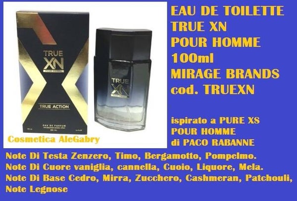 eau de toilette true xn Mirage Brands