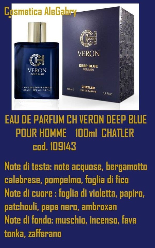 eau de parfum ch veron deep blue Chatler