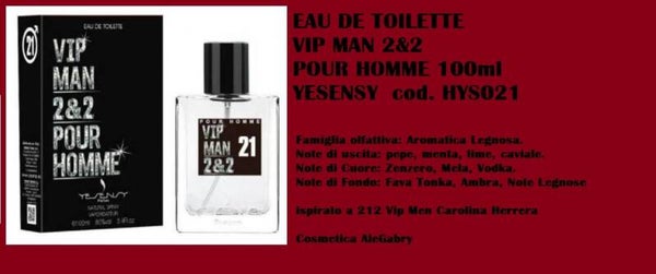 eau de toilette vip man 2&2 Yesensy