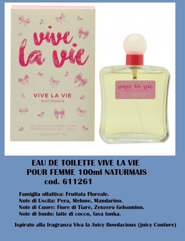 eau de toilette vive la vie Naturmais