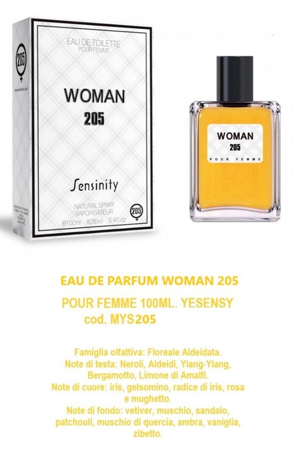 eau de toilette woman 205 Yesensy