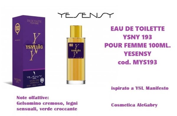 eau de toilette YSNY193 Yesensy