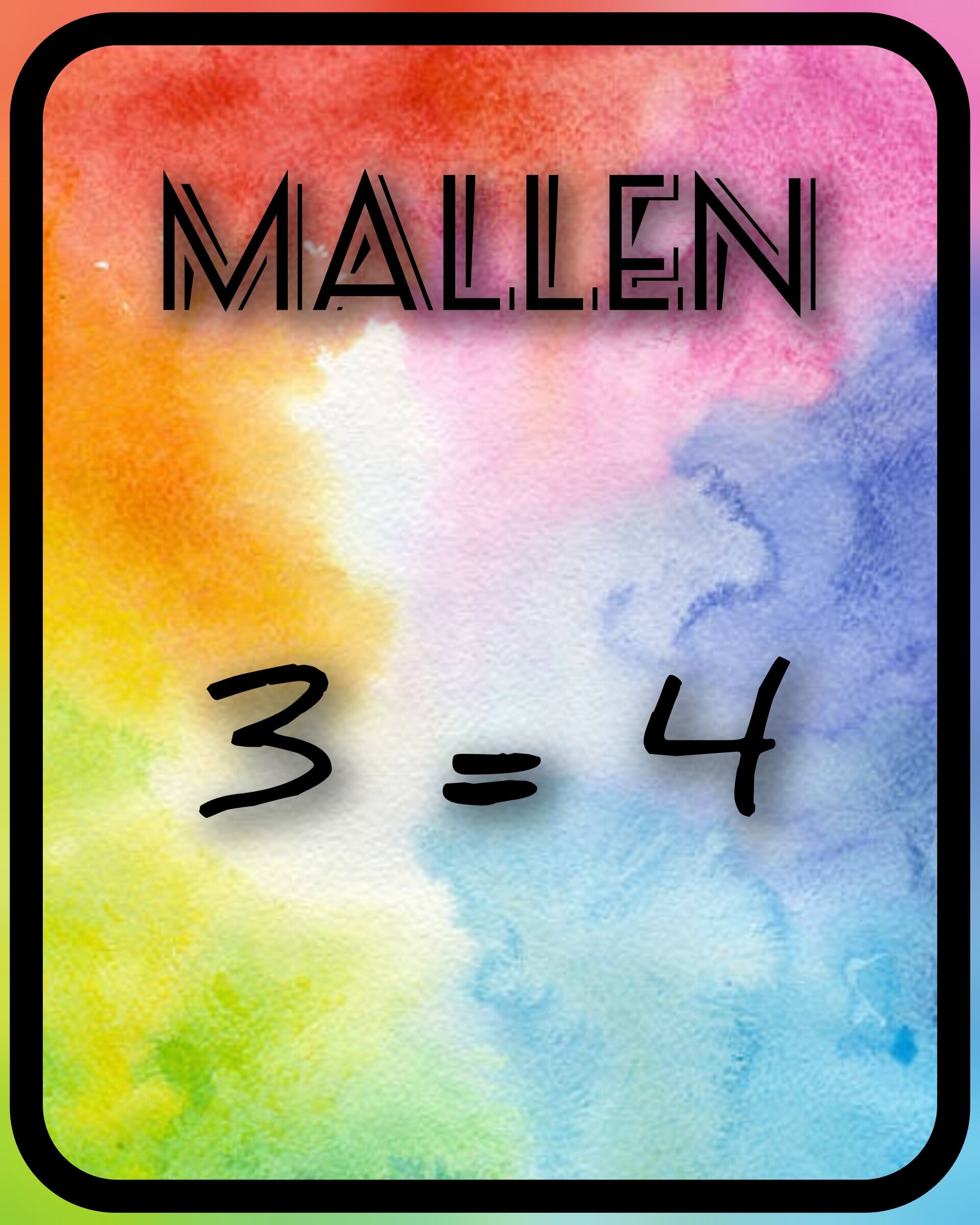 Mallenactie 3 = 4