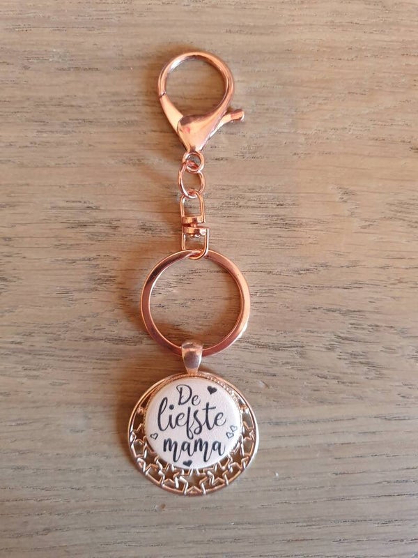 Sleutelhanger liefste mama Roségoud