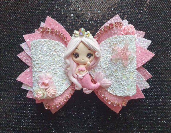 Roze mermaid met strass