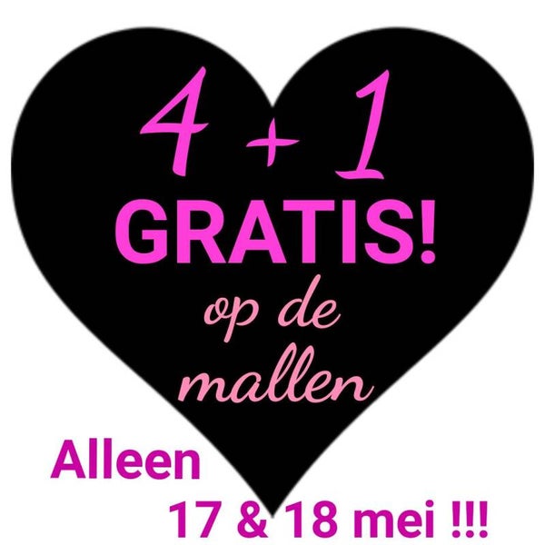 4 + 1 gratis mal!