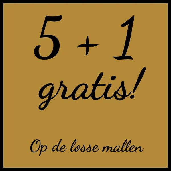 Ik bestel 5 mallen en krijg er 1 gratis bij!