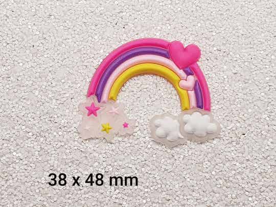 Regenboog transparant hartjes en sterren