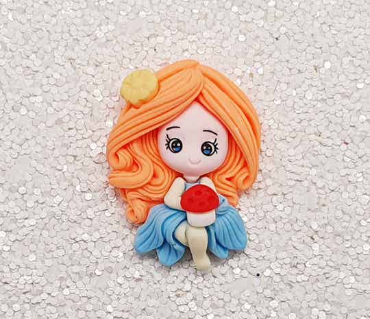 Fee oranje haar - flatback