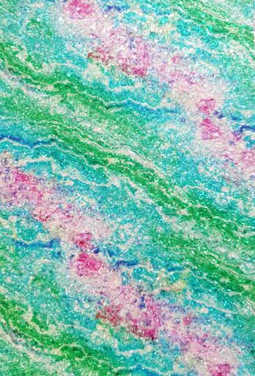 Groen, blauw, roze patroon - Grove glitter