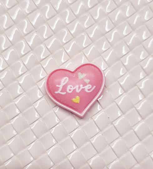 Hartje roze met love