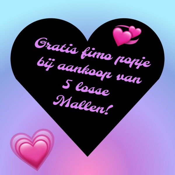 Ik bestel minimaal 5 losse mallen en krijg 1 fimo popje gratis!
