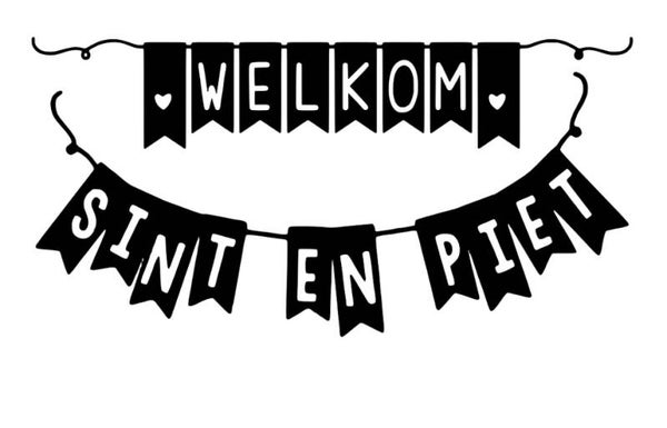 Raamsticker "Welkom Sint & Piet"