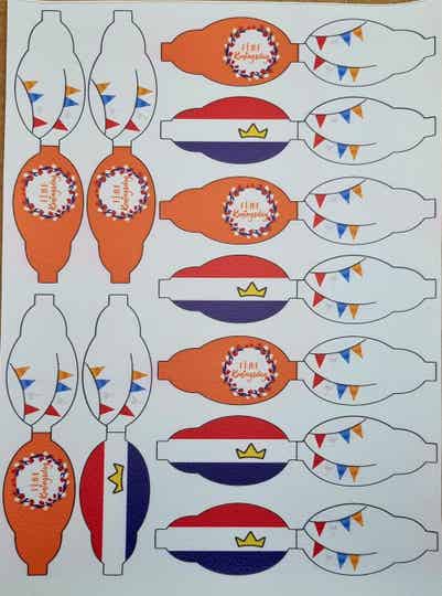 Bowparts vlaggetjes 9 cm - KD leer