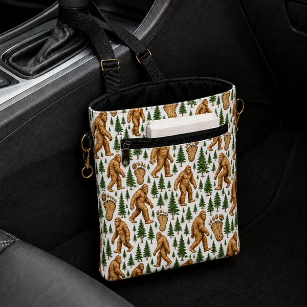 Bigfoot Car Trash Bag with Zipper Pocket