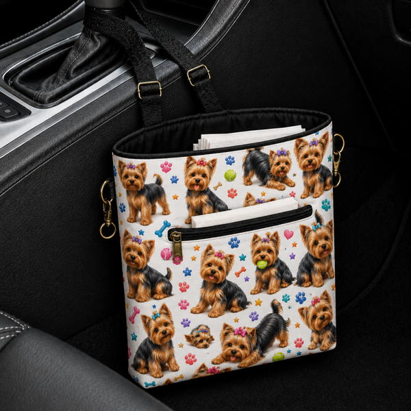 Yorkshire Terrier Hanging Car Trash Bag