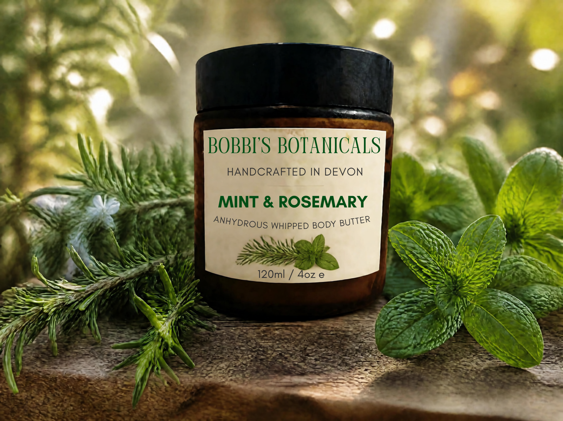 Mint & Rosemary (Body butter) Revitalising garden mousse