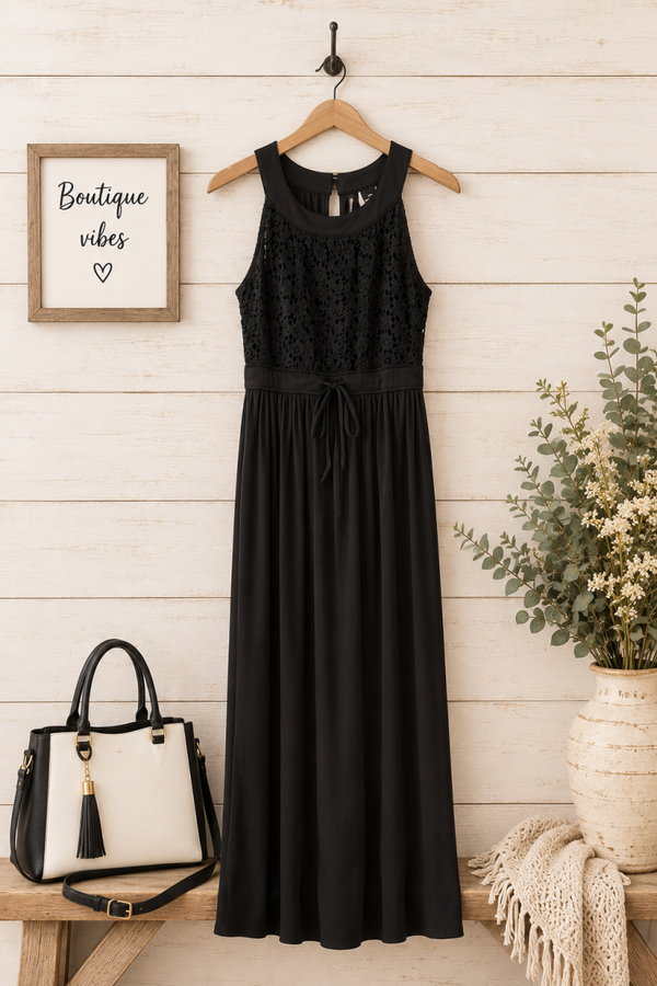 New Directions black maxi dress Size Medium