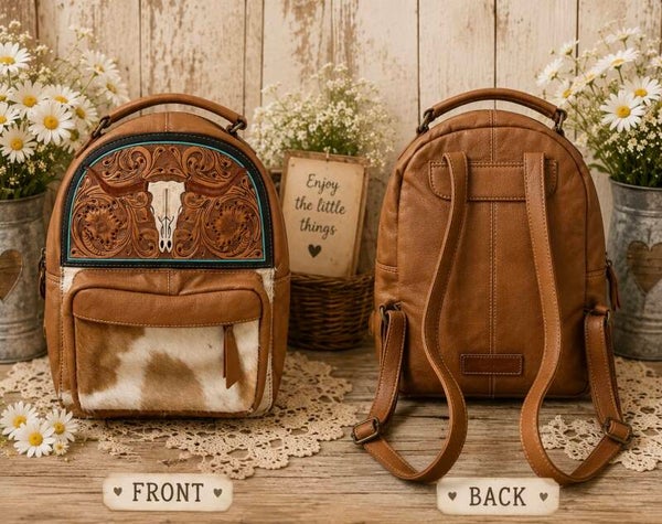 Myra backpack hair on hide