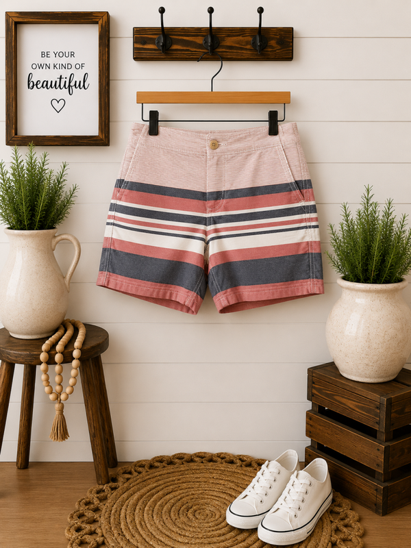 Columbia white striped shorts Size 4