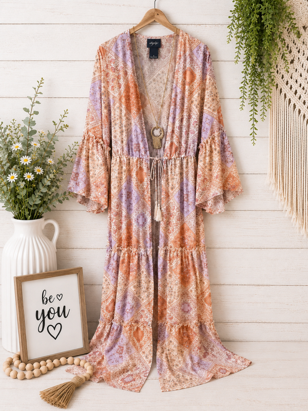 Day Trip long floral cardigan Size Large
