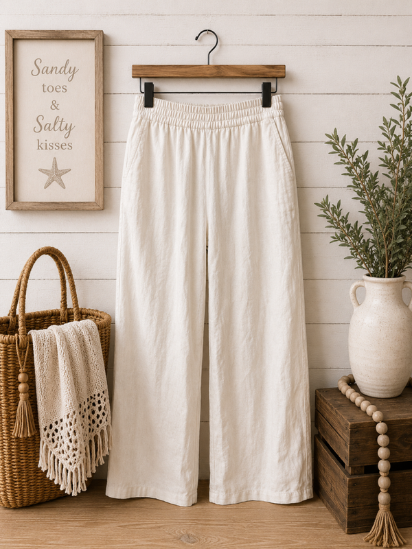 Old navy white linen pants Size Medium