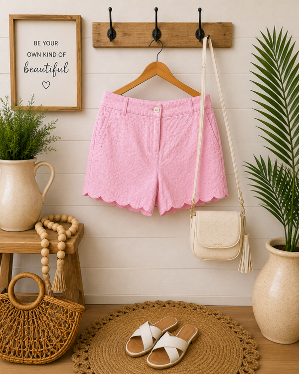 Crown & Ivy light pink shelby shorts Size 6