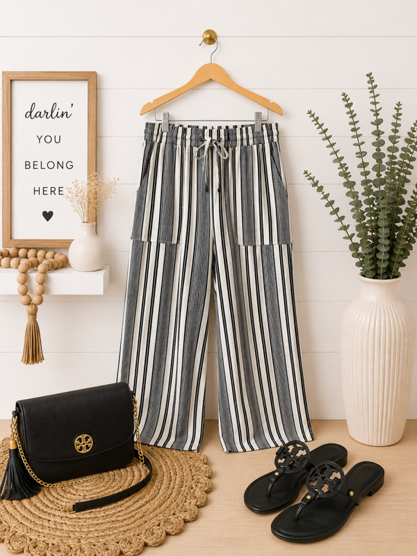 Happily Grey linen pants Size Large