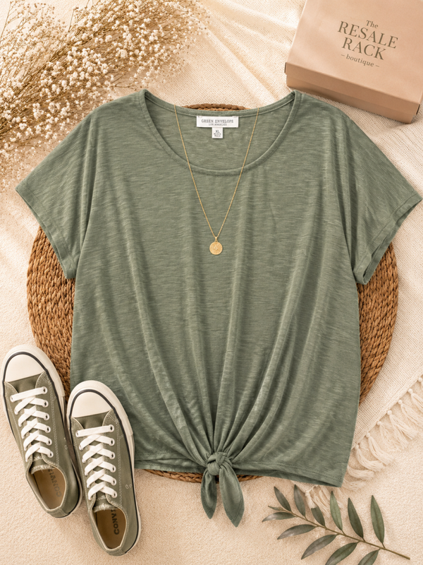 Green Envelope casual top Size XL
