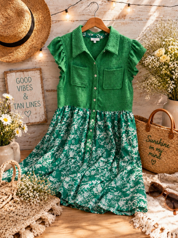 Voy green dress Size Medium NWOT