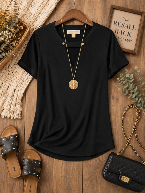 Michael Kors black top Size Large