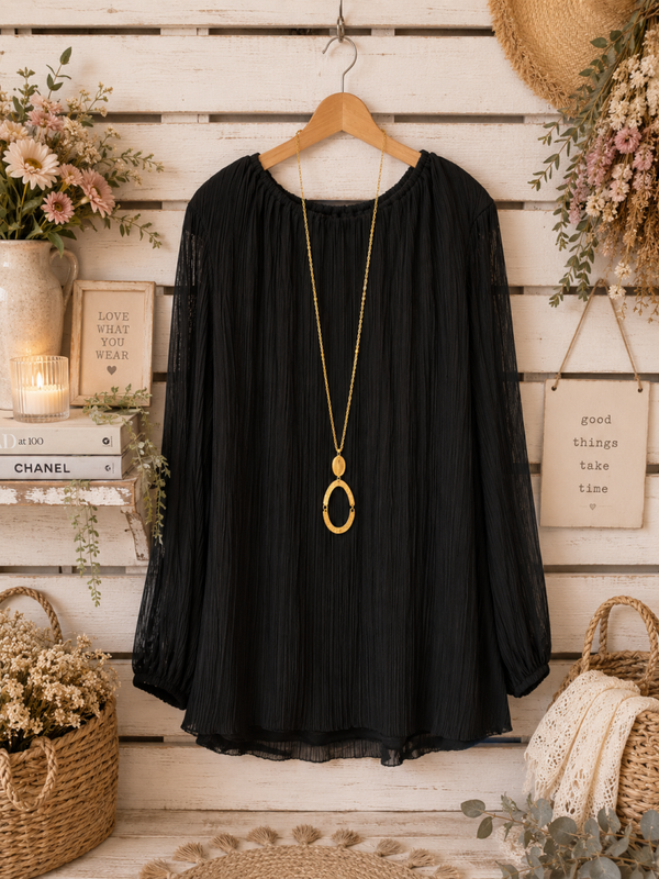 Terra & Sky black dress top Size 3x