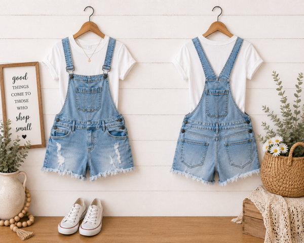 Venus light washed short overalls Size 8