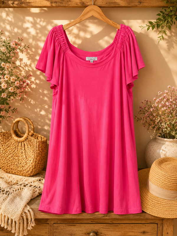 Signature by Bobby Bee fushia summer dress Size XL