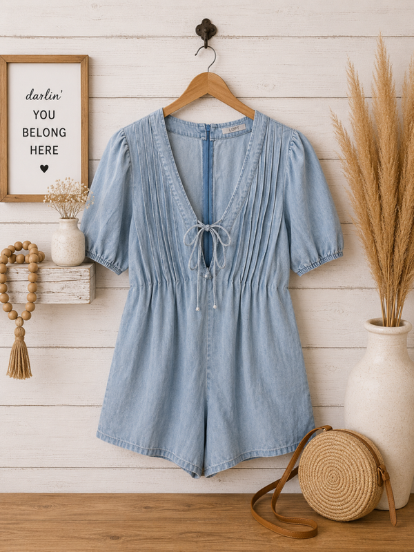 Light washed denim jumpsuit Size Medium