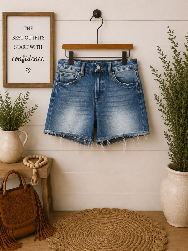 Kancan high-rise denim shorts Size 27