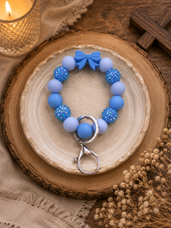 Blue key chain / bag charm