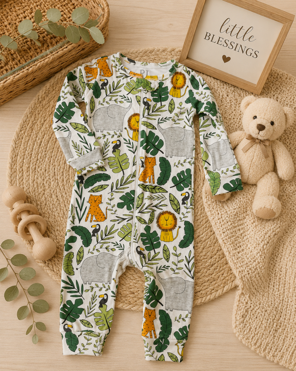 Children’s place jungle print PJ’s Size 9-12mo.